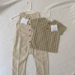 Little Cottonwood Linen/Cotton Romper Cotton Top 2T 3T